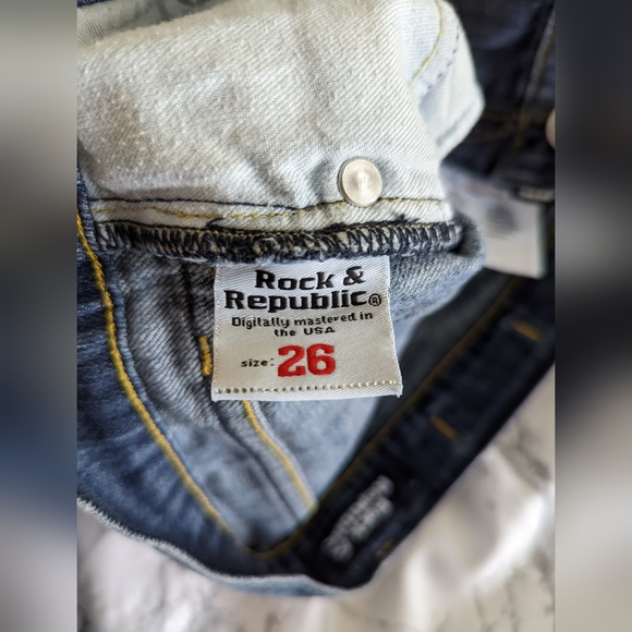 Rock & Republic Crystal Bootcut Jeans 26 - Picture 3 of 5